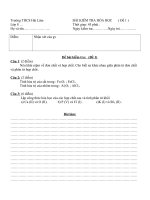 bài kiểm tra hóa 8 (lần 1)