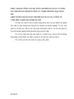 THỰC TRẠNG CÔNG TÁC KẾ TOÁN CHI PHÍ SẢN XUẤT VÀ TÍNH GIÁ THÀNH SẢN PHẨM Ở CÔNG TY TNHH THƯƠNG MẠI TOÀN MỸ