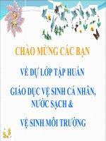 Giáo dục tích hợp vệ sinh các nhân, vệ sinh môi trường lớp 1,2,3