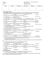 đề thi Hóa 9 HKI 2010-2011 tham khảo