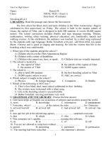 Đề KTHK I- Tiếng Anh 10 CB