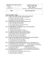 Đề kiểm tra học kỳ I CD 8