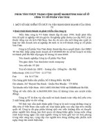 PHÂN TÍCH THỰC TRẠNG CÔNG NGHỆ MARKETING BÁN LẺ Ở CÔNG TY CỔ PHẦN VÂN THÁI