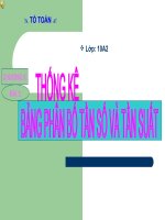 Bảng phân bố tần số và tần suất