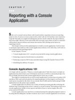 Reporting with a Console Application.
