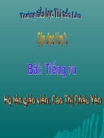 Bài Tiếng ru - Lớp 3