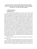 ĐÁNH GIÁ CHUNG VÀ MỘT SỐ KIẾN NGHỊ NHẰM HOÀN THIỆN CÔNG TÁC KẾ TOÁN TIÊU THỤ THÀNH PHẨM VÀ XÁC ĐỊNH KQKD TẠI CÔNG TY VẬT LIỆU NỔ CÔNG NGHIỆP