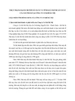 THỰC TRẠNG HẠCH CHI PHÍ SẢN XUẤT VÀ TÍNH GIÁ THÀNH SẢN XUẤT CỦA SẢN PHẨM TẠI CÔNG TY CƠ KHÍ HÀ NÔỊ