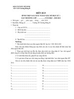 BIÊN BẢN BÌNH CHỌN CHÁU NGOAN BÁC HỒ