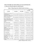PHÂN TÍCH HIỆU QUẢ HOẠT ĐỘNG SẢN XUẤT KINH DOANH