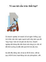 Vì sao tái cấu trúc thất bại?