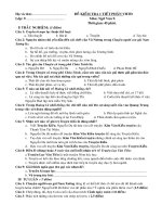 Đề KT Văn hoc trung đại