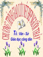 Bài giảng dự thi nét đẹp người thầy