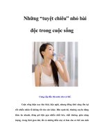 Những “tuyệt chiêu” nhỏ bài độc trong cuộc sống