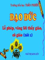 Lễ phép, vâng lời thầy giáo, cô giáo.