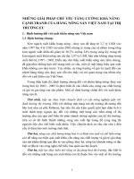 NHỮNG GIẢI PHÁP CHỦ YẾU TĂNG CƯỜNG KHẢ NĂNG CẠNH TRANH CỦA HÀNG NÔNG SẢN VIỆT NAM TẠI THỊ TRƯỜNG EU