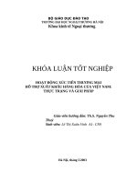 Đề tài “HOẠT ĐỘNG XÚC TIẾN THƯƠNG MẠI HỖ TRỢ XUẤT KHẨU HÀNG HOÁ CỦA VIỆT NAM: THỰC TRẠNG VÀ GIẢI PHÁP”