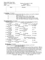 kiem tra 45 Anh 8 tuan 13