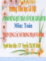 Toán Lớp 3-Tuan20