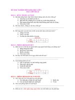 Đề trắc nghiệm Khoa học 5 ( 2010-2011)