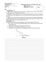 Thi HKI  Vật lý 7