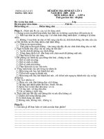 Thi định kì lần 1 môn khoa học lớp 4