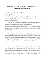 NHỮNG LÝ LUẬN CƠ BẢN VỀ TIỀN LƯƠNG TRONG CÁC DOANH NGHIỆP NHÀ NƯỚC