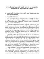 MỘT SỐ GIẢI PHÁP PHÁT TRIỂN KINH TẾ HỘ NÔNG DÂN HUYỆN THANH MIỆN TỈNH HẢI DƯƠNG