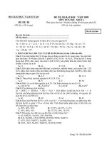 Đề dự bị môn Hóa học - khối A năm 2009 (Mã đề thi 860)