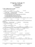 DE+DA  THI HK.I (TN + TL) TOAN 11 VIP