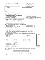 Kiểm tra 1 tiết (HKI) đề A