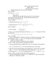 Đề thi thử đại học 2010 môn Toán lần 1