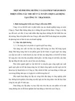 MỘT SỐ PHƯƠNG HƯỚNG VÀ GIẢI PHÁP NHẰM HOÀN THIỆN CÔNG TÁC THU HÚT VÀ TUYỂN CHỌN LAO ĐỘNG TẠI CÔNG TY  THẠCH BÀN