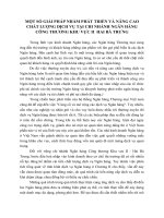 MỘT SỐ GIẢI PHÁP NHẰM PHÁT TRIỂN VÀ NÂNG CAO CHẤT LƯỢNG DỊCH VỤ TẠI CHI NHÁNH NGÂN HÀNG CÔNG THƯƠNG KHU VỰC II  HAI BÀ TRƯNG