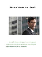 “Thực đơn” cho một nhân viên mẫu