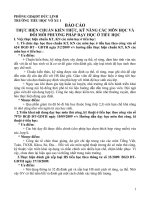 Báo cáo thực hiện chuẩn kiến thức, kỹ năng