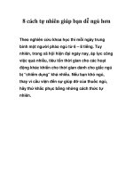 8 cách tự nhiên giúp bạn dễ ngủ hơn