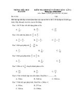 Đề thi lại lần 3 - Toán 5