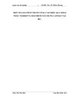 MỘT SỐ GIẢI PHÁP NHẰM NÂNG CAO HIỆU QUẢ KHAI THÁC NGHIỆP VỤ BẢO HIỂM XÂY DỰNG LẮP ĐẶT TẠI BIC.