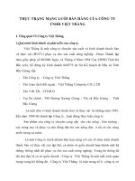 THỰC TRẠNG MẠNG LƯỚI BÁN HÀNG CỦA CÔNG TY TNHH VIỆT THẮNG