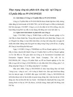 Thực trạng công tác phân tích công việc  tại Công ty Cổ phần Đầu tư PV