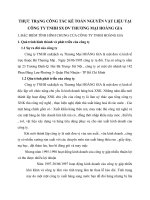 THỰC TRẠNG CÔNG TÁC KẾ TOÁN NGUYÊN VẬT LIỆU TẠI CÔNG TY TNHH SX DV THƯƠNG MẠI HOÀNG GIA