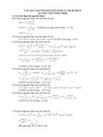 Bài tập luyện thi nguyên hàm - tích phân