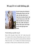 Bí quyết trẻ mãi không già