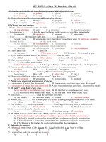 Tests  for the first exam- key