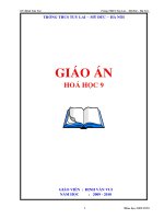 GIÁO ÁN HÓA HỌC 9 NĂM HỌC 2010 - 2011