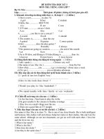 Đề mẫu thi HKI Anh 7 số 5