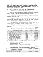 Lập kế hoạch sản xuất - tiêu thụ sản phẩm năm 2006 của công ty xây dựng cấp thoát nước và hạ tầng kỹ thuật