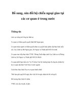 Bổ sung, sửa đổi hộ chiếu ngoại giao tại các cơ quan ở trong nước