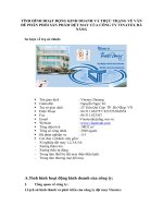 TÌNH HÌNH HOẠT ĐỘNG KINH DOANH VÀ THỰC TRẠNG VỀ VẤN ĐỀ PHÂN PHỐI SẢN PHẨM DỆT MAY CỦA CÔNG TY VINATEX ĐÀ NẴNG